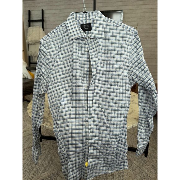 Nordstrom Non-iron Trim Fit Button Up Long Sleeves Dress Shirt Mens Size 34-35 - Picture 1 of 7